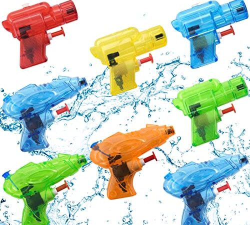 Shinybox Mini Pistolets à Eau pour Enfants, 8 Pièces Pistolets Aquatiques, Pistolet à Eau pour Enfants, Miniature Pistolets, Pistolet à Eau pour Jardin et Plage, Jouets de l'eau