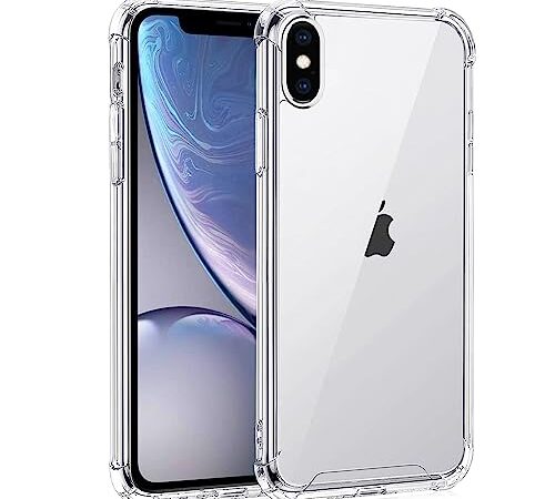 Whioltl Coque pour iPhone X et iPhone XS, Transparente Silicone TPU Bumper Housse Case Cover, Anti-Jaunissement & Anti-Rayures, Dos Rigide Transparent - HD Clair Étui de Protection